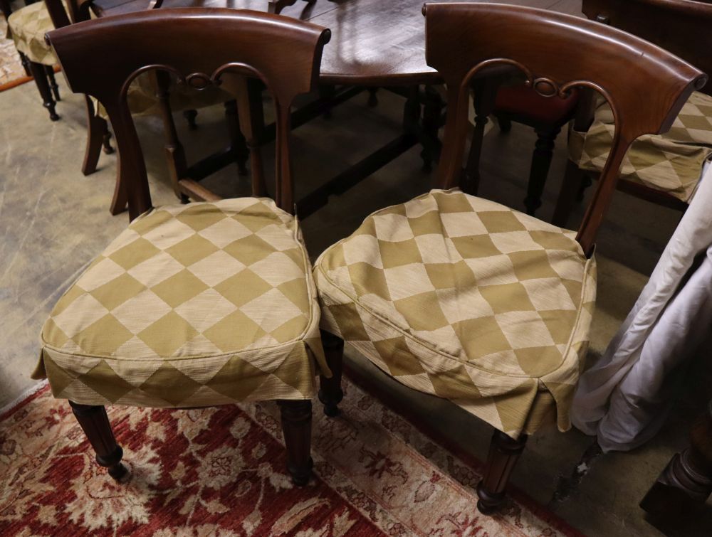 A set of eight early Victorian mahogany dining chairs